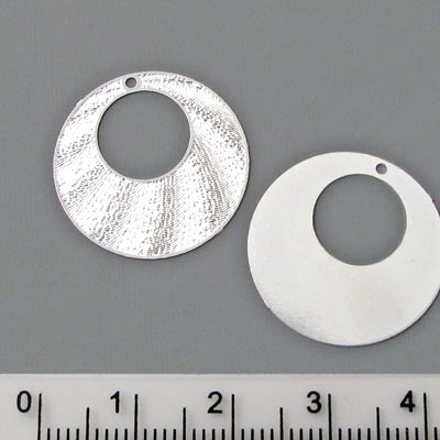 Silhouette-charm, circle w. whirl, 21mm, 12pcs.