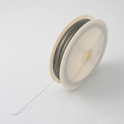 Tigertail, beading wire, metallic, 0.38mm, 2m