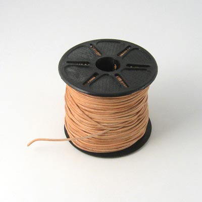 Leather cord, natural (undyed), 1mm, 2m