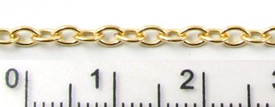 Cable chain open, AR60, gilded brass, 0,60mm, 50cm