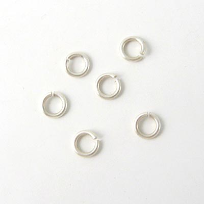 Jumpring, silver, open 3x0.6mm. 10pcs.