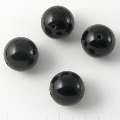 Onyx bead, round, 12mm, 6pcs.