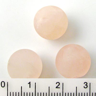 Rose quartz, sphere, matt, 12mm, 6pcs.