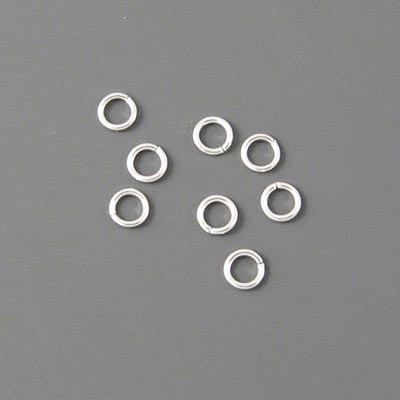 Jumpring, silver-plated brass, 4x0.7mm. 20pcs.