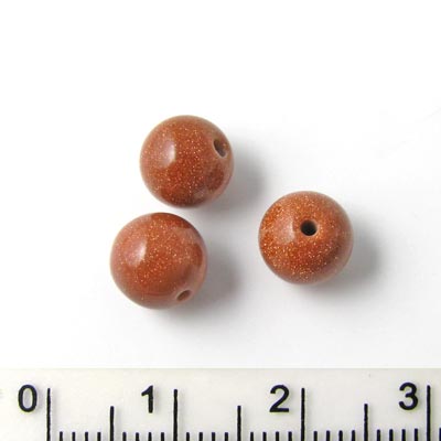 Brown golden sandstone, round bead, 8mm, 6pcs.