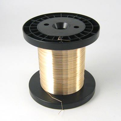 Gilded brass wire, gold-filled, strong plating, hard, 0.4mm, 1 meter