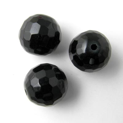 Onyx bead, entire strand of beads, faceted, 12mm, 33pcs.