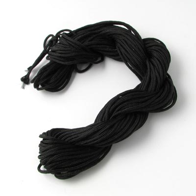 Nylon cord, bag, black, 1,5-2mm, 12m.
