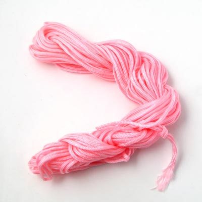 Nylon cord, bundle, pink, 1,5-2mm, 16m.