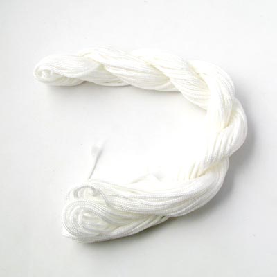 Nylon cord, white, thickness 1,5-2mm, 2m.