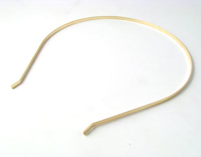 Headband, gilded, frosted, width 3mm