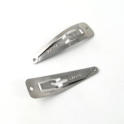 Hair clip, metall color, 50x13mm, 6pcs.