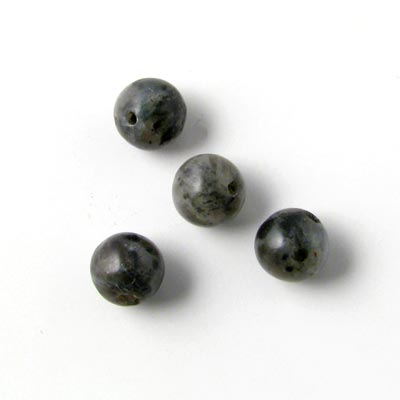 Larvikite, round bead, 6mm, 10pcs.