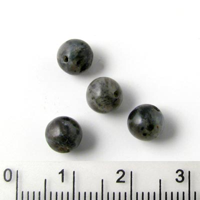 Larvikite, round bead, 6mm, 10pcs.