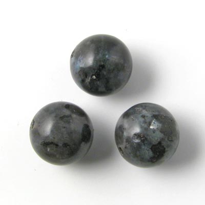 Larvikite, round bead, 10mm, 6pcs.