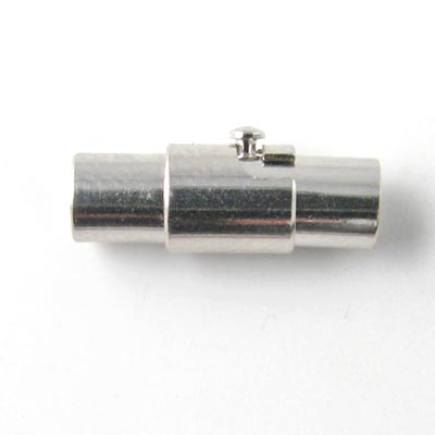 Magnetic jewelry clasp, bayonet clasp, steel, 7/6mm, 1pc