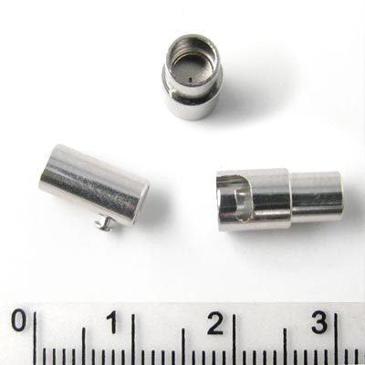 Magnetic jewelry clasp, bayonet clasp, steel, 7/6mm, 1pc