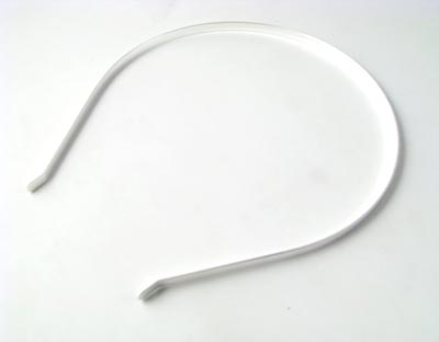 Headband, shiny silver-plated, width 5mm