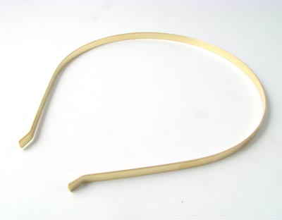 Headband, gilded, frosted, width 5mm, 1pc