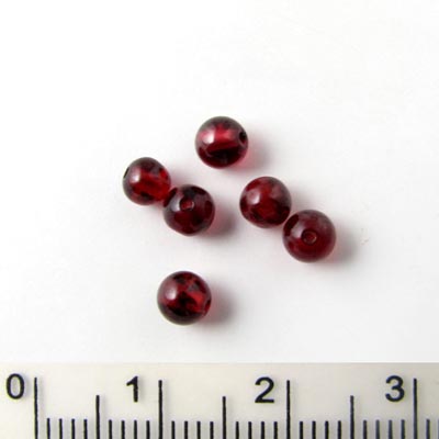 Garnet, round beads, dark red, 4 mm, 10pcs