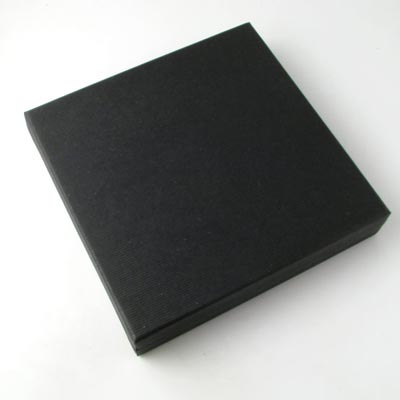 Gift box, large, elongated, matte black, 200x160x30mm, 2pc