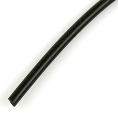 Rubber cord, black, 5mm, 1m.