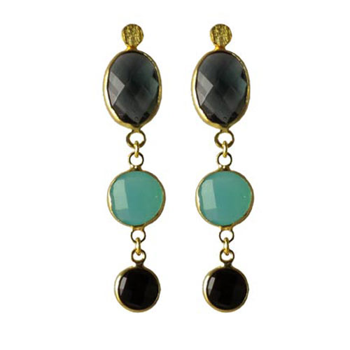 Earstuds with 6 mm pad, brushed sterling silver, 2pcs.