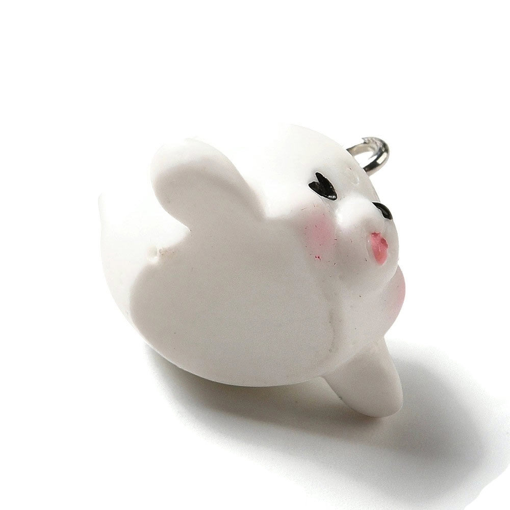 Sea lion pendant with metal eye, plastic, 17x24x25mm, 1 piece