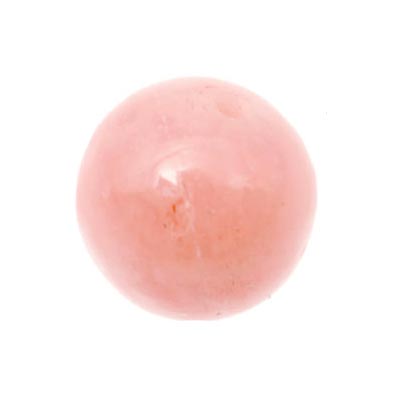 Half-drilled pink opal bead, natural, 6mm, 1pc.