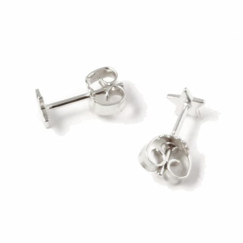 Earnuts for earstuds, high quality sterling silver, hole size 0.8-1mm, 1 pair