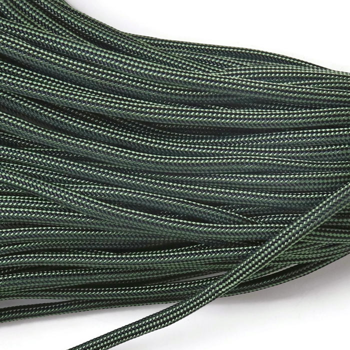 Paracord, dark forrest green, thickness 3-4mm, 2m