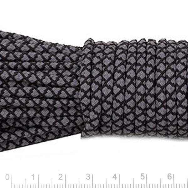 Paracord, reflective, bulk purchase, super reflective, black snake, 3-4mm, 10m