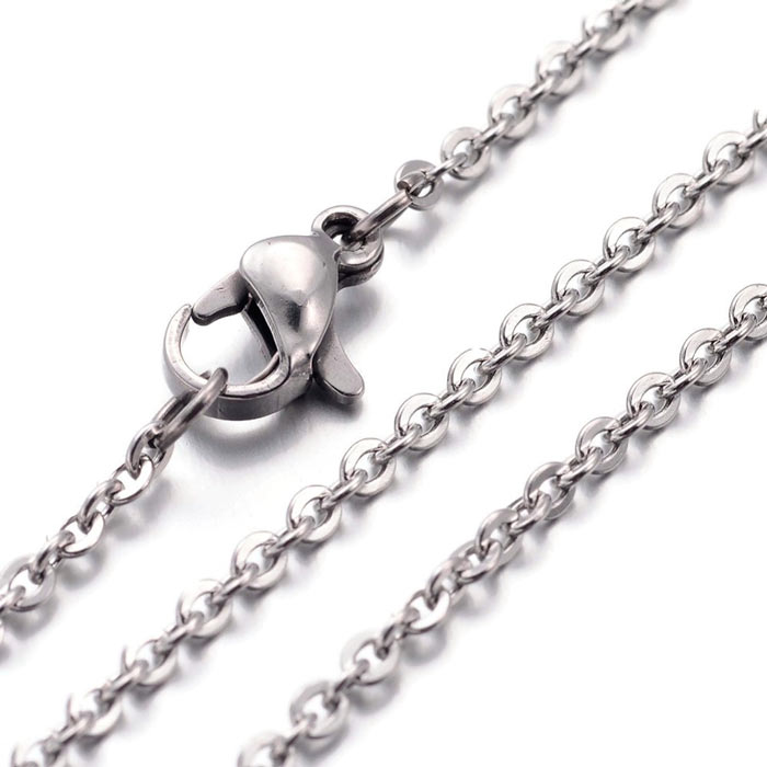 Anchor necklace, stainless steel, 1,5 mm, 45 cm