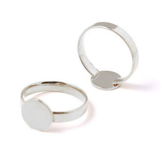 Finger ring, steel, 10mm plate. Size 50-51, 1pc.