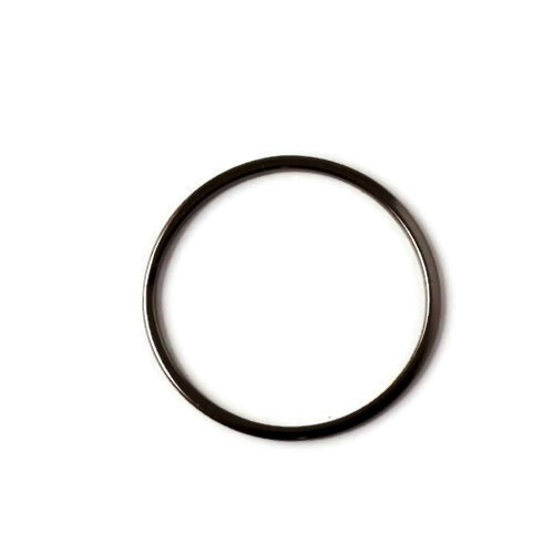Thin black Sterling silver ring / Finger-ring, 18/16mm, 1pc.