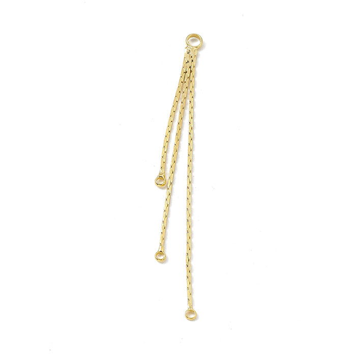 Chain pendant, 3-piece, with coreana chain, length 53 mm, gold-plated brass, 1 pc