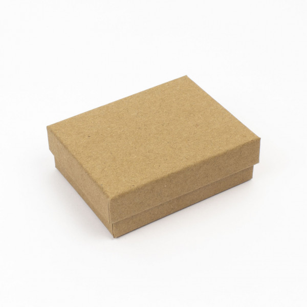 Jewelry gift box, brown, recycle, 90x65x37mm, 2pcs.