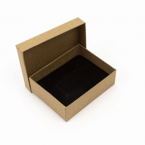 Jewelry gift box, brown, recycle, 90x65x37mm, 2pcs.