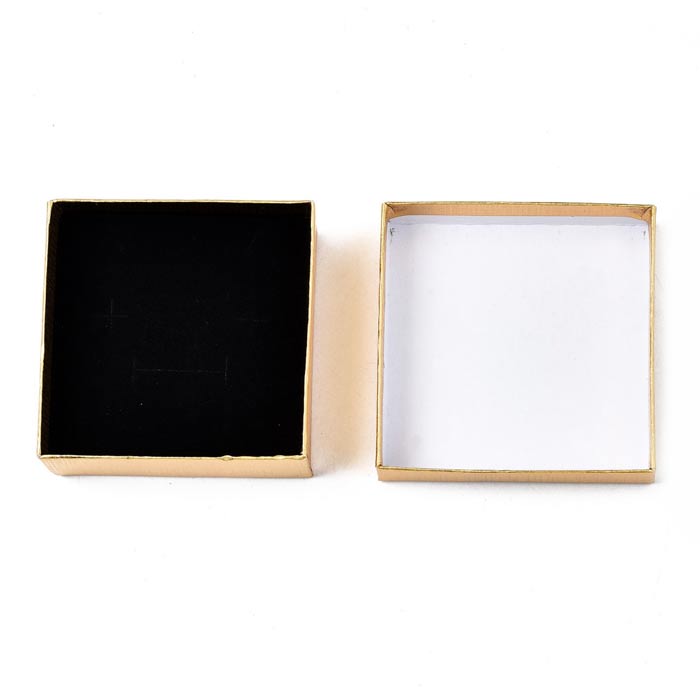 Jewelry gift box, golden cardboard, 70x70x30 , 2pcs.