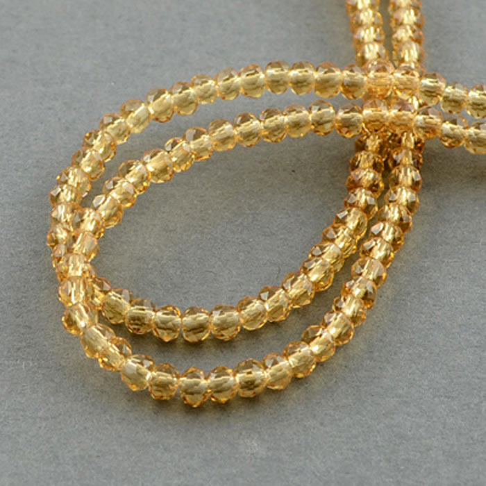 Celestial, whole strand, Topaz, roundel, 3x2 mm, approx. 163 pcs