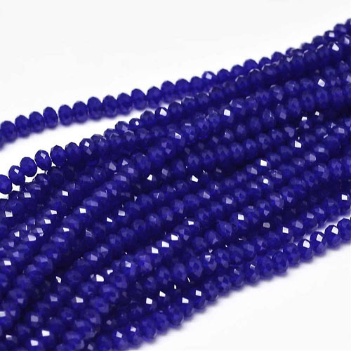 celestial crystal, complete strand, opaque, dark blue, 3.5x2.5 mm, 120pcs