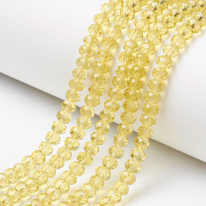 Celestial, whole strand, Light Topaz, roundel, 3x2 mm, approx. 152 pcs
