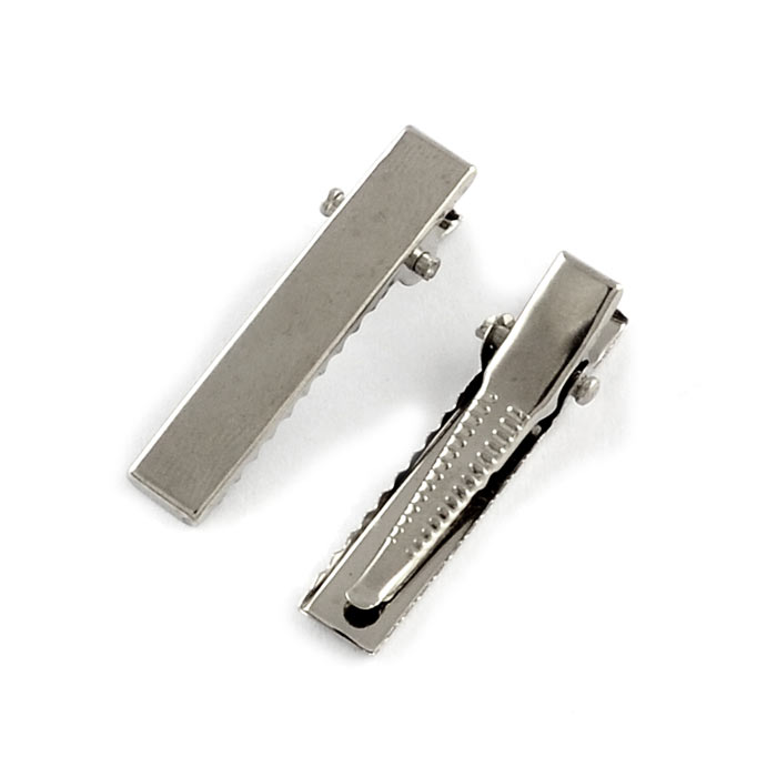 Small Barrettes, iron, Alligator Hair Clip Findings, 30x6x10mm, 4pcs.