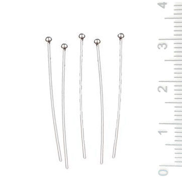 Short Headpin with 1,5mm ball, silver, short style, 30x0,5mm, 10pcs.