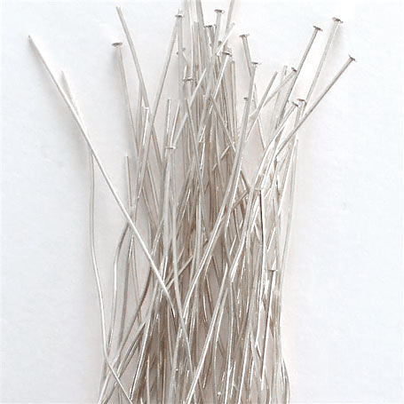 Headpin, bulk purchase, 2mm plate, silver, 45x 0,5mm, 100pcs.
