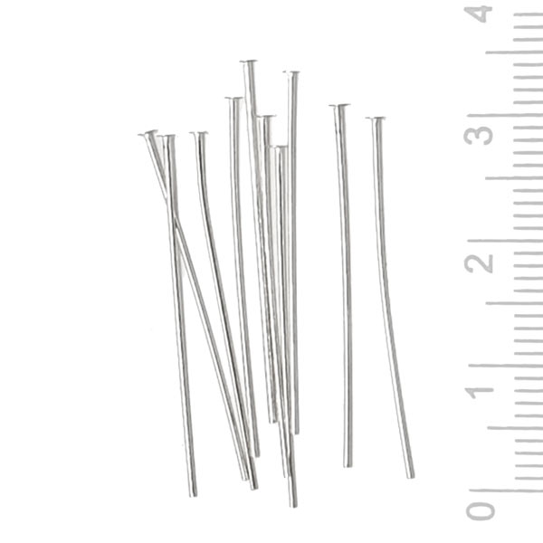 Short Headpin with 1.5mm plate, silver, 30x0,5mm, 10pcs.