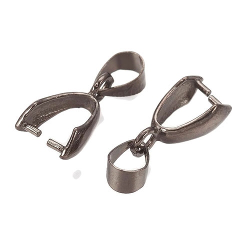 Ice-pick bail, gun metal, 20mm, 2pc.