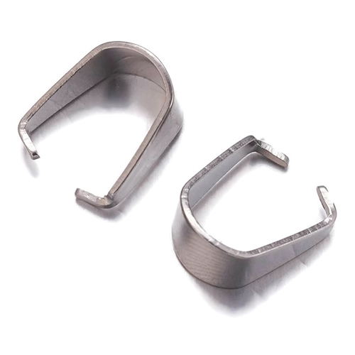 Pinch bail, steel, 13x12mm 2pc.