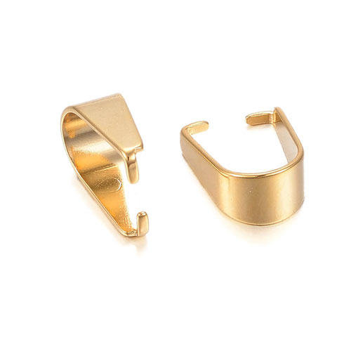 Hempe, forgyldt stål, 10x10 mm, 2 stk.