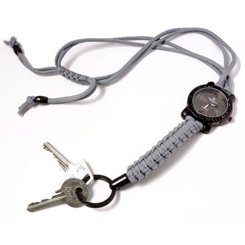 Split ring for keys, black stainless steel, 30mm, 1pc.